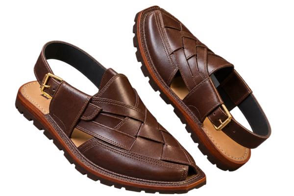 Mens Peshawari Chappal – Handcrafted Leather Sandal