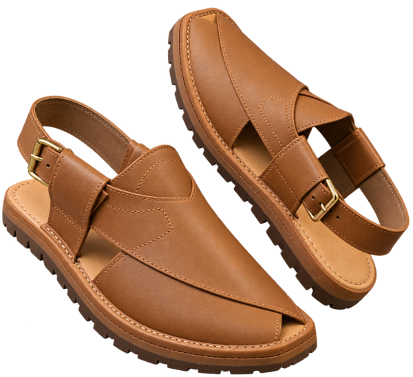 Classic Tan Brown Peshawari Chappal
